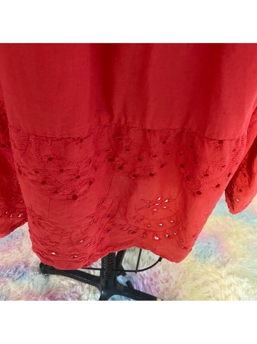Kings Road Red Sleeveless Midi Dress XL Classic Minimalist Workwear Chic - Picture 8 of 15